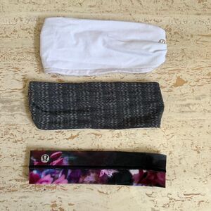 Lot of three Lululemon headbands workout wear athletic gear athleisure
